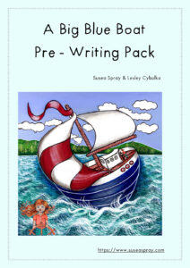 A Big Blue Boat Pre – Writing Pack