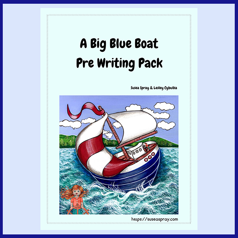 a big blue boat pre writing pack for pre schoolers and begining writers
