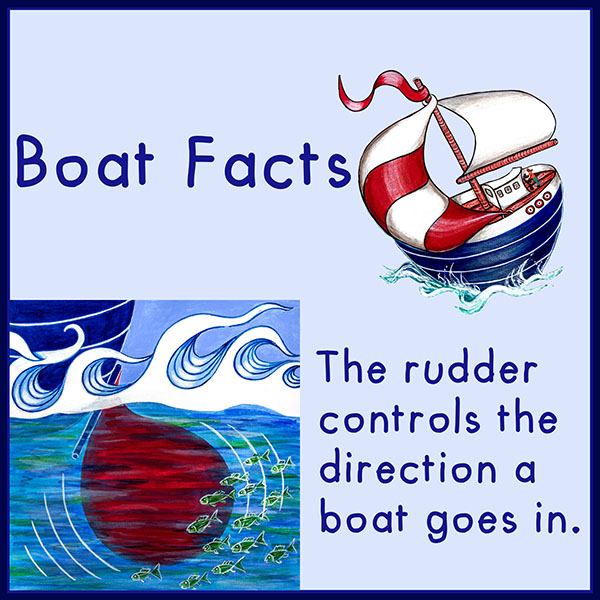 Boat facts
Why are sails different shapes? You will find the answer to this question and more on the Boat Facts page.
rudder