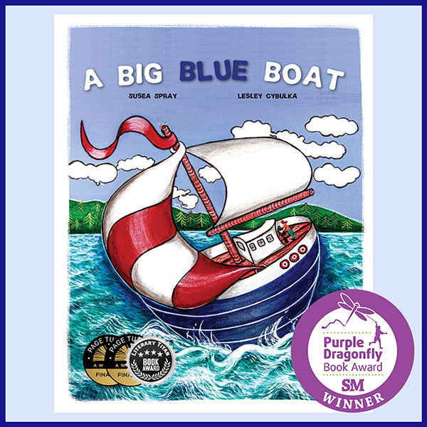 Author Highlights picture book winner Purple dragon awards susea spray a big blue boat