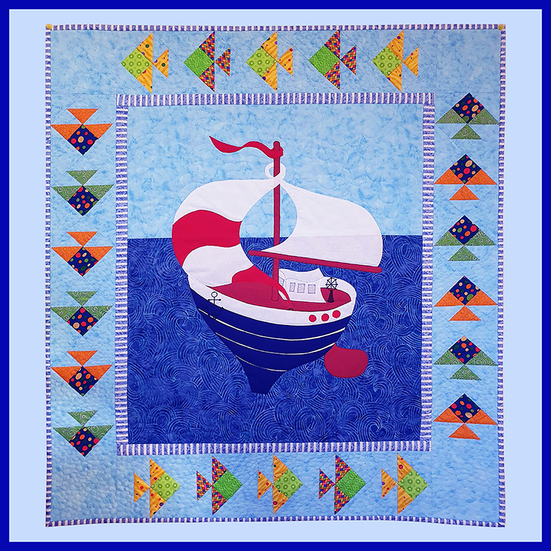 A Big BLue Boat quilt pattern 2 for people who love quilting
