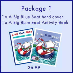 Package 1: A Big Blue Boat Hard Cover + Activity Book