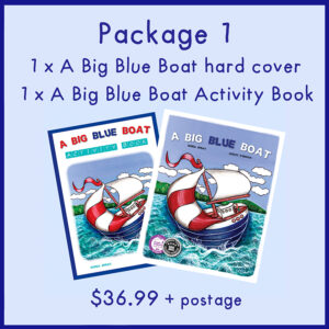Package 1: A Big Blue Boat Hard Cover + Activity Book